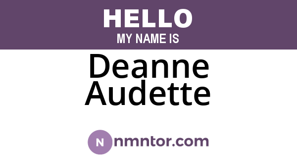 Deanne Audette