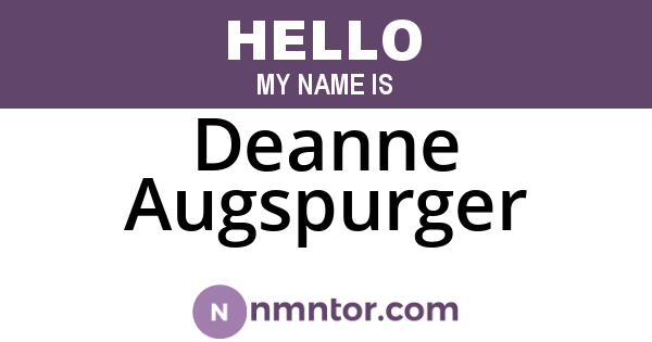 Deanne Augspurger