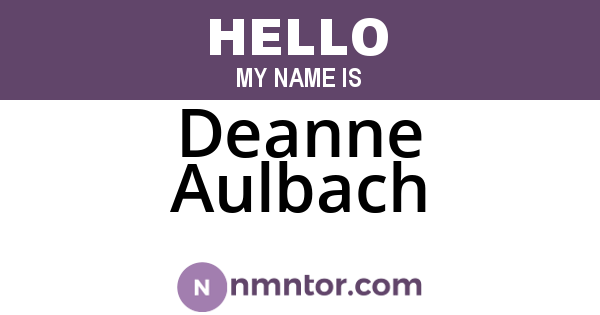 Deanne Aulbach