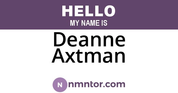 Deanne Axtman