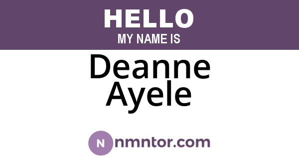 Deanne Ayele