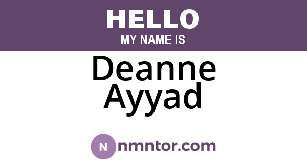 Deanne Ayyad