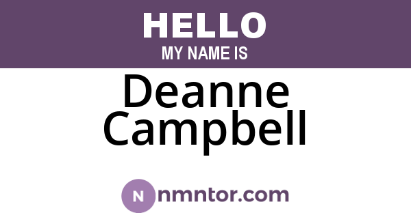 Deanne Campbell