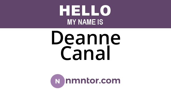 Deanne Canal