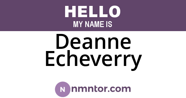 Deanne Echeverry