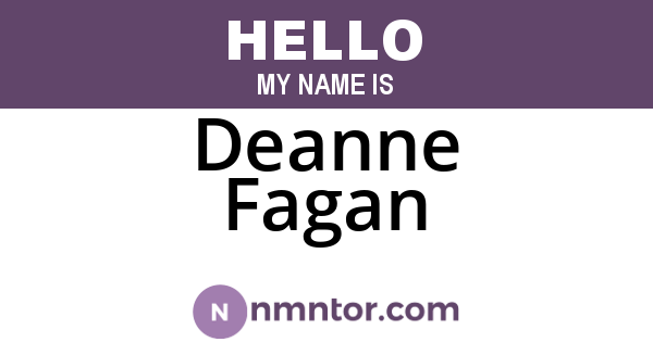 Deanne Fagan