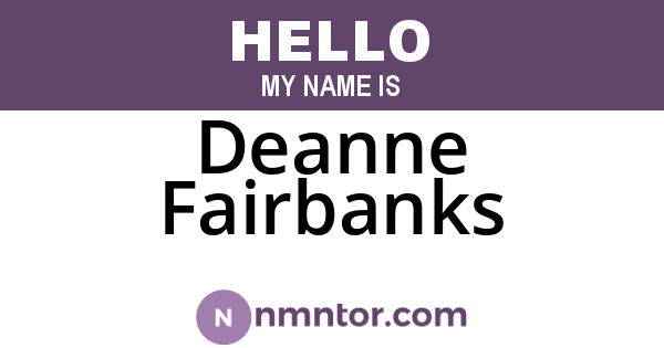 Deanne Fairbanks