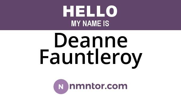 Deanne Fauntleroy
