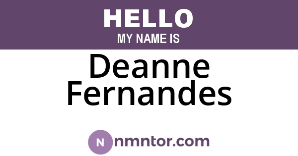 Deanne Fernandes