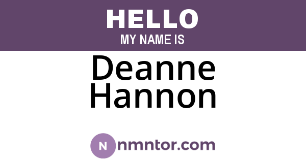 Deanne Hannon