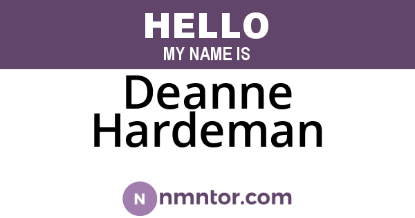 Deanne Hardeman