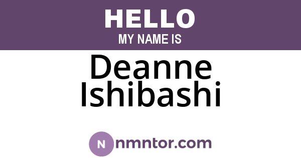 Deanne Ishibashi