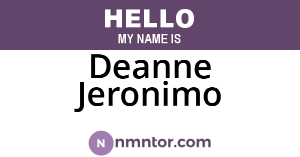 Deanne Jeronimo