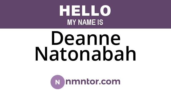 Deanne Natonabah