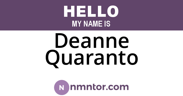 Deanne Quaranto