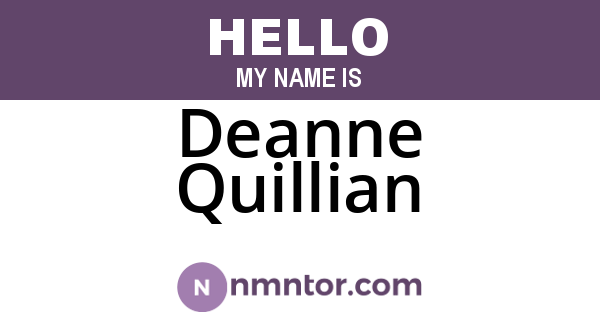Deanne Quillian