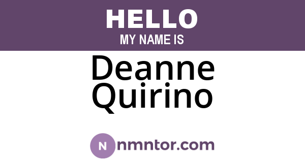 Deanne Quirino