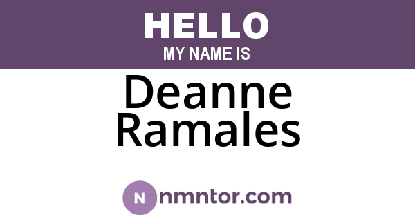 Deanne Ramales