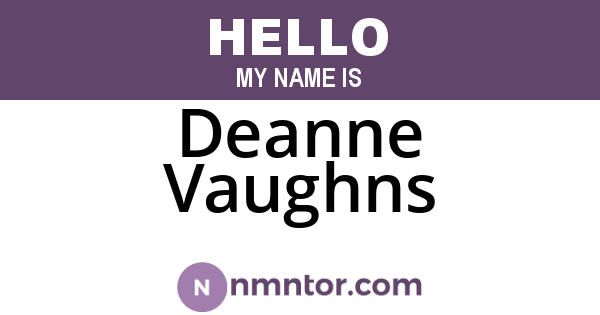 Deanne Vaughns