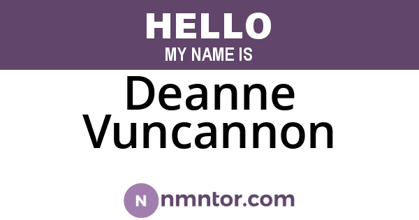 Deanne Vuncannon