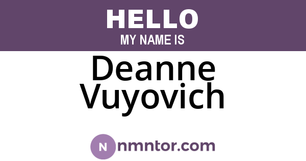 Deanne Vuyovich