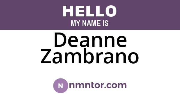 Deanne Zambrano