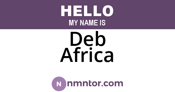 Deb Africa