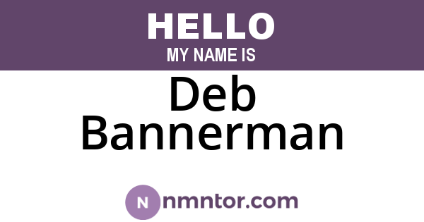 Deb Bannerman
