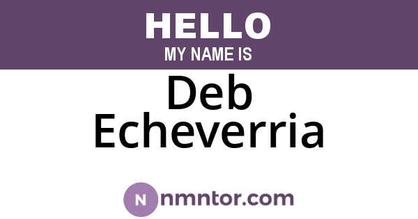 Deb Echeverria