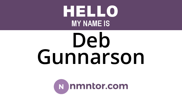 Deb Gunnarson