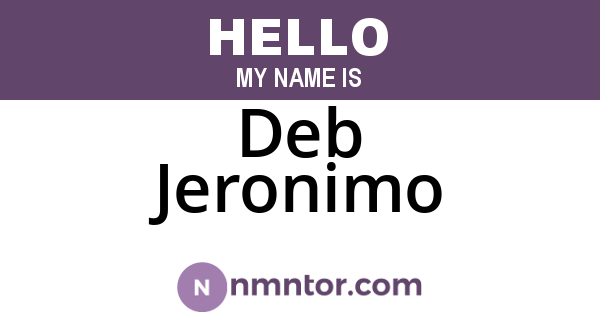 Deb Jeronimo