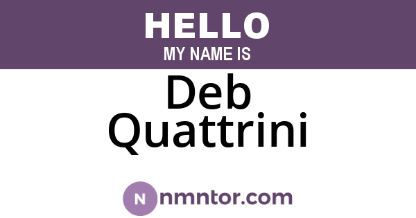 Deb Quattrini