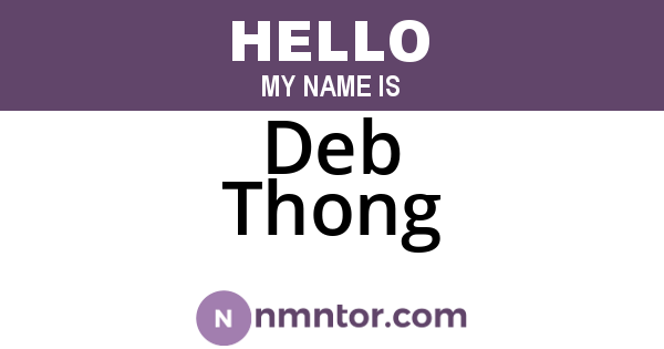Deb Thong