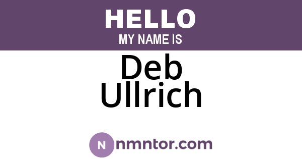 Deb Ullrich