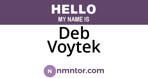 Deb Voytek