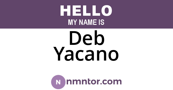 Deb Yacano