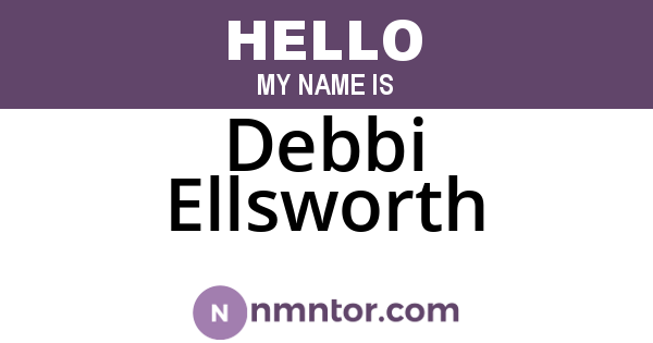 Debbi Ellsworth