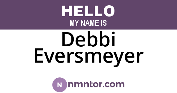 Debbi Eversmeyer