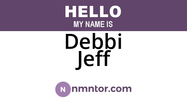 Debbi Jeff