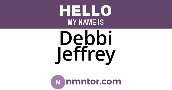 Debbi Jeffrey