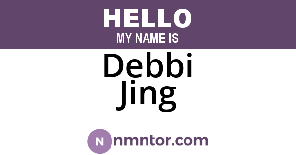 Debbi Jing