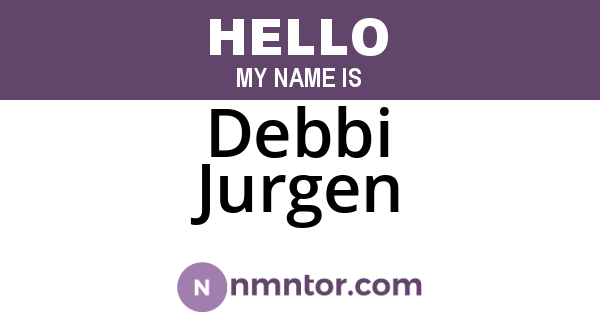 Debbi Jurgen