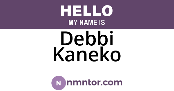 Debbi Kaneko