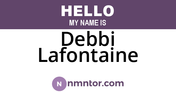 Debbi Lafontaine