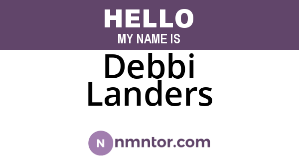 Debbi Landers