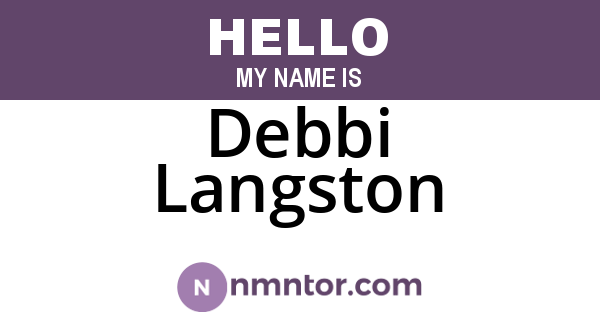 Debbi Langston