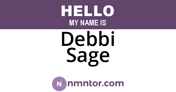 Debbi Sage