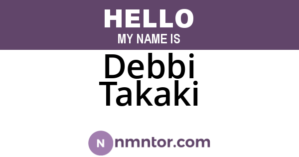 Debbi Takaki