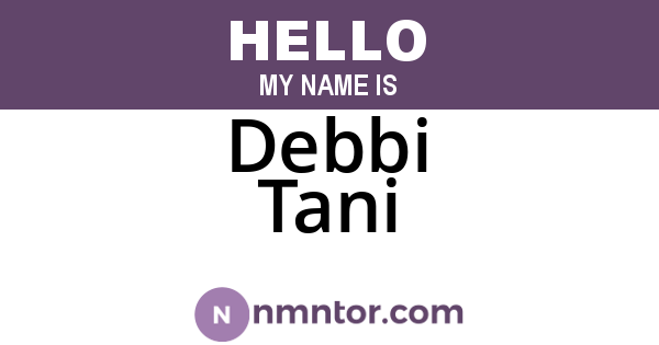Debbi Tani