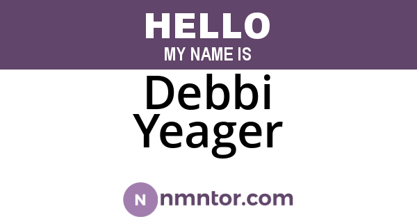 Debbi Yeager